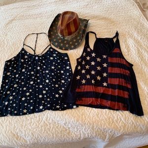 2 Stars and Stripe tank tops